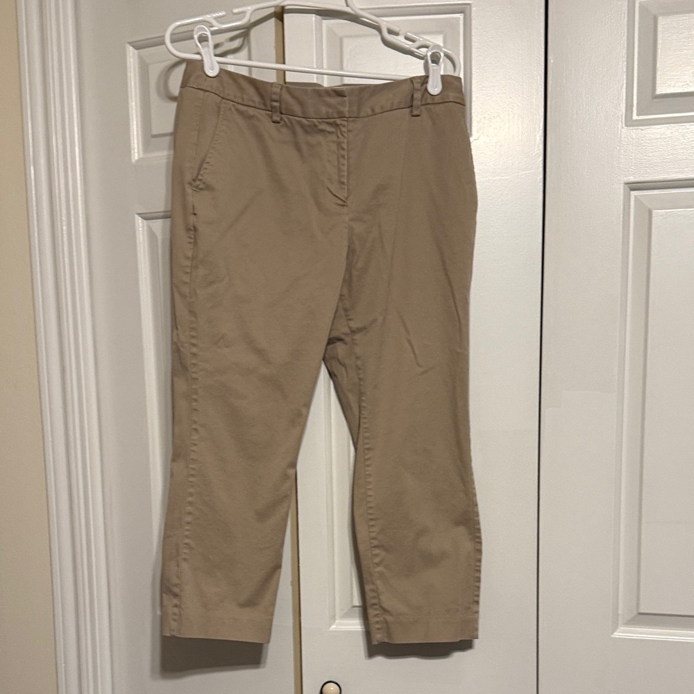 Lands' End Women's Tan Cropped Trousers
